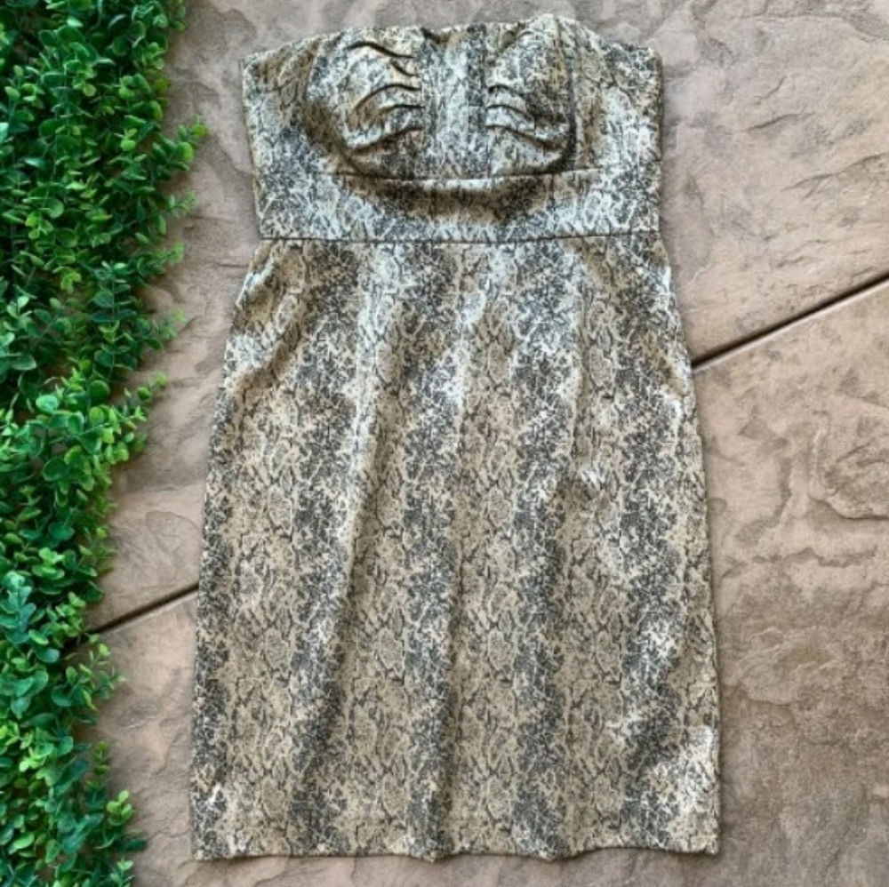 New Antonio Melani Python Black Tan Snakeskin Ruc… - image 1